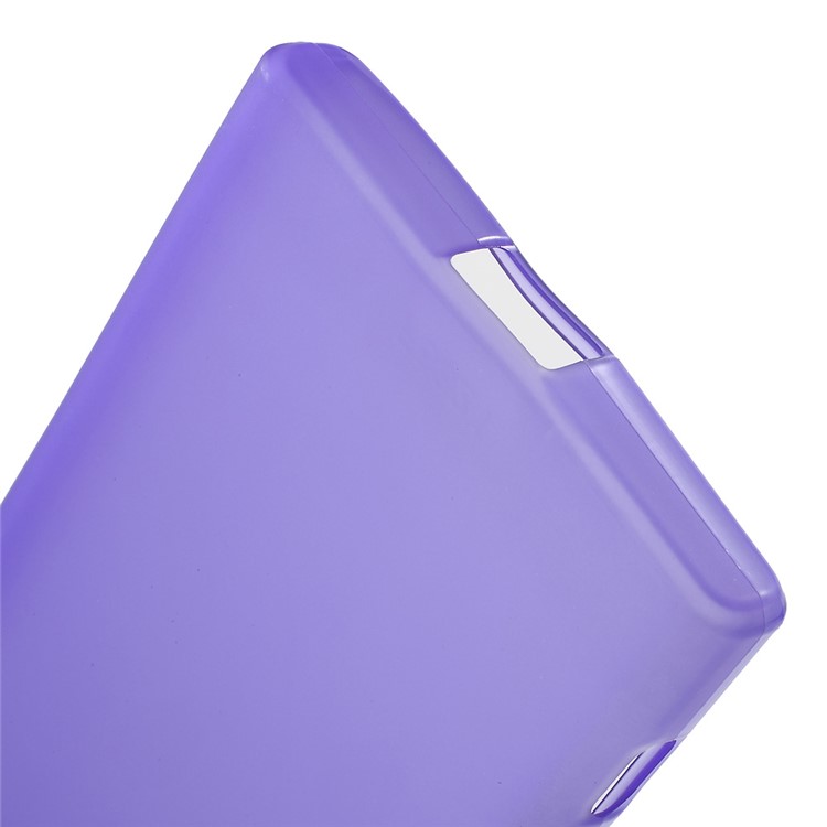 Matte Soft TPU Cover Phone Case for Sony Xperia X Compact - Purple-4