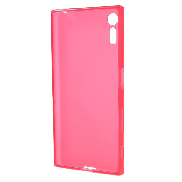 Matte Anti-fingerprint TPU Gel Cover for Sony Xperia XZs / XZ - Red-2