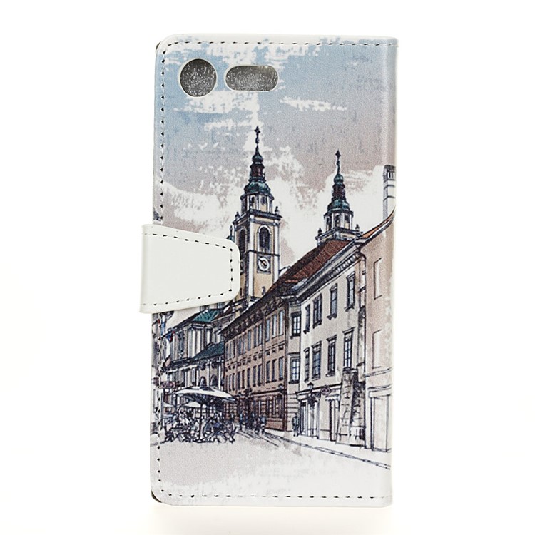 For Sony Xperia X Compact Stand Wallet Leather Case Cover - European Street-2