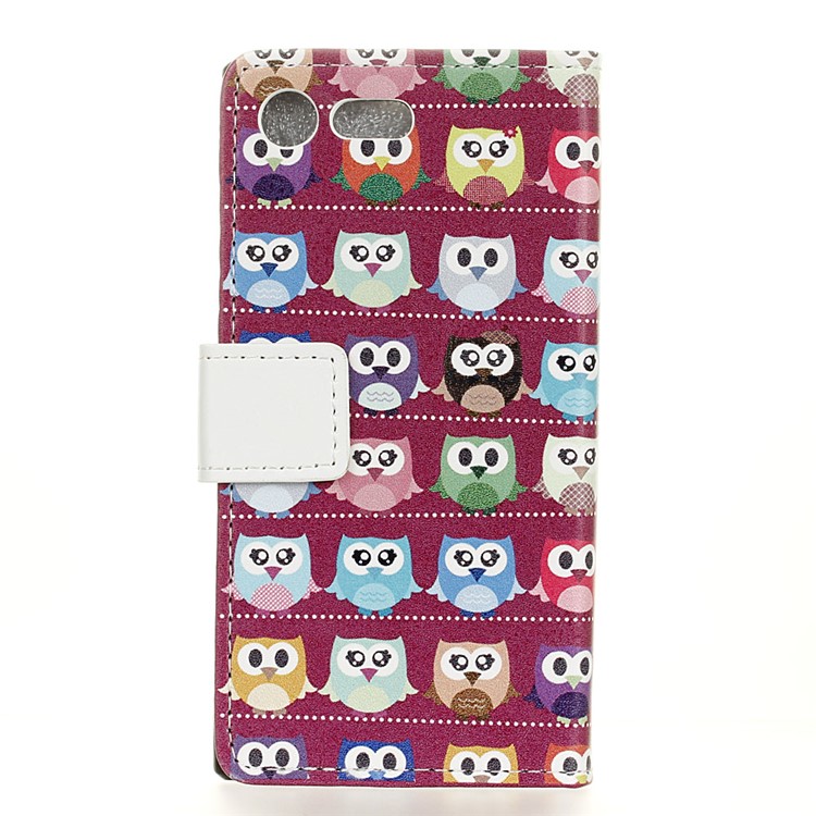 Pattern Printing Wallet Leather Cover for Sony Xperia X Compact - Lovely Little Owls-2