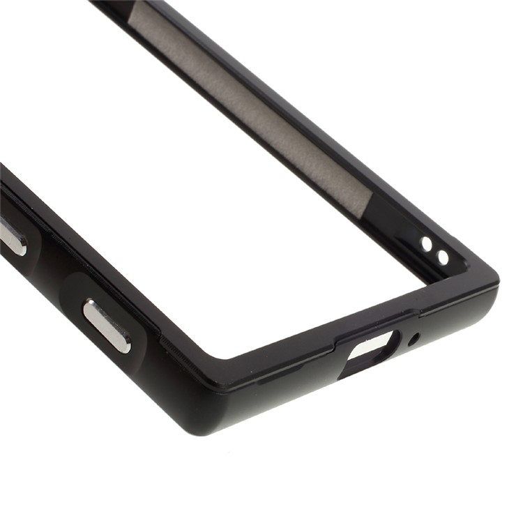 Slide-on Metal Bumper Frame for Sony Xperia XZ - Black-4