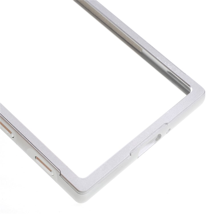 Slide-on Metal Protective Backless Bumper for Sony Xperia XZ - Silver-4