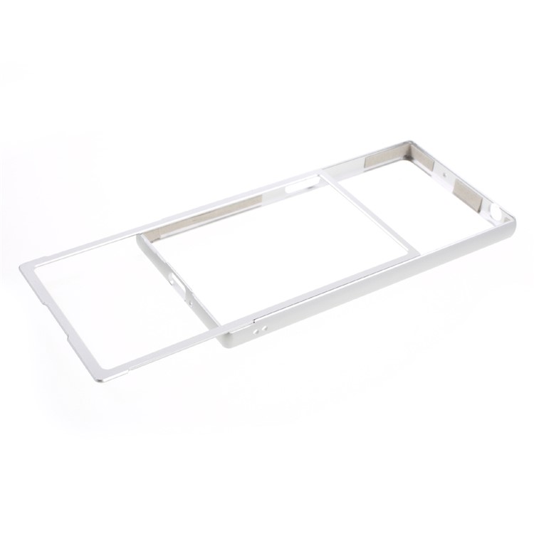 Slide-on Metal Protective Backless Bumper for Sony Xperia XZ - Silver-6