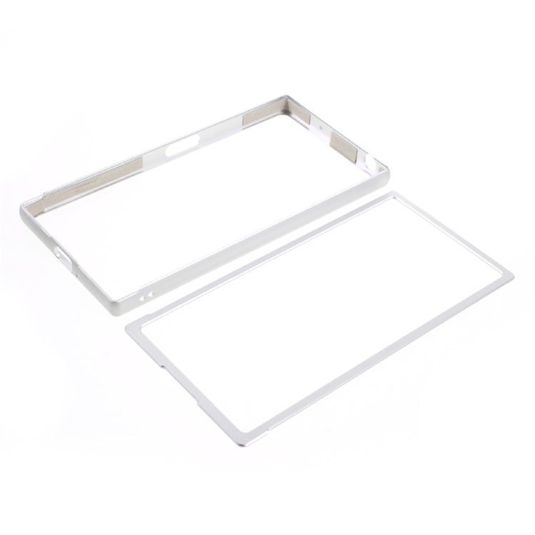 Slide-on Metal Protective Backless Bumper for Sony Xperia XZ - Silver-7