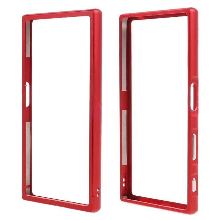 Slide-on Metal Frame Bumper Case for Sony Xperia XZ - Red-1