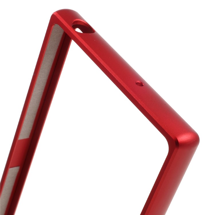 Slide-on Metal Frame Bumper Case for Sony Xperia XZ - Red-5
