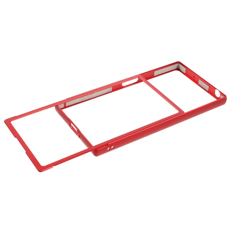 Slide-on Metal Frame Bumper Case for Sony Xperia XZ - Red-6