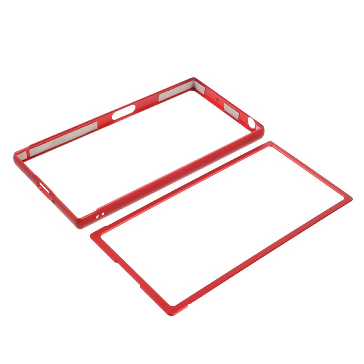 Slide-on Metal Frame Bumper Case for Sony Xperia XZ - Red-7