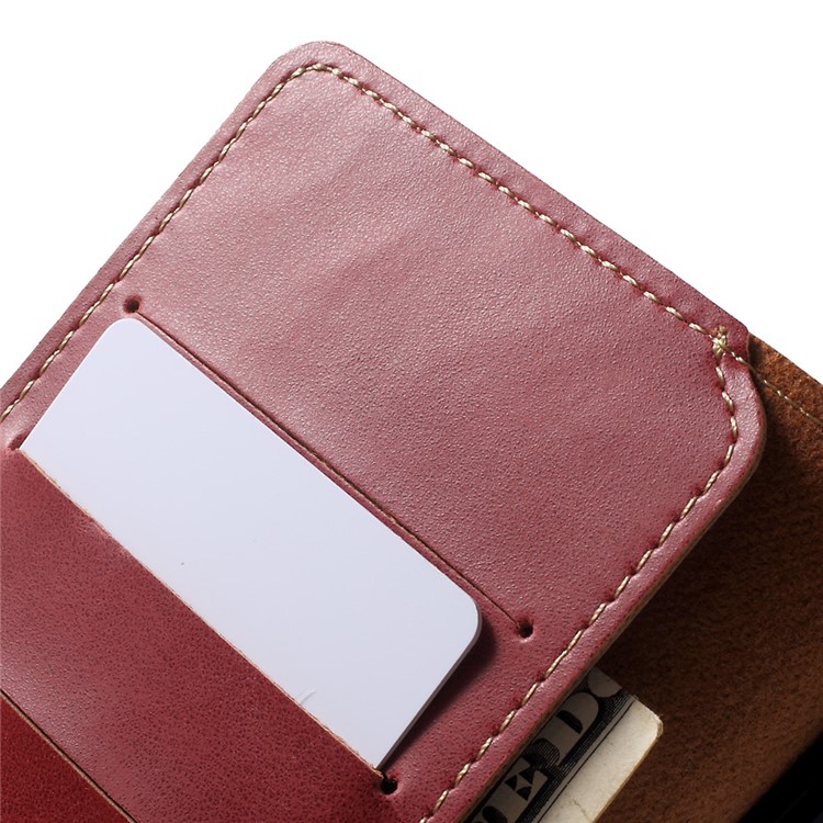 Wallet Leather Mobile Phone Case Accessory for Sony Xperia XZs / XZ - Red-6