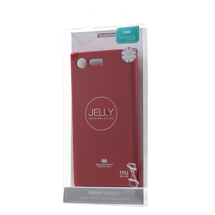 MERCURY GOOSPERY Glitter Powder TPU Back Case for Sony Xperia X Compact - Red-7
