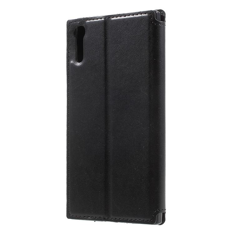 ROAR KOREA Noble Leather View Case with Stand for Sony Xperia XZs / XZ - Black-2
