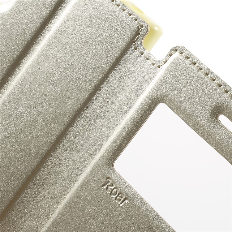 ROAR KOREA Noble View Leather Cover with Stand for Sony Xperia XZs / XZ - Champagne-6