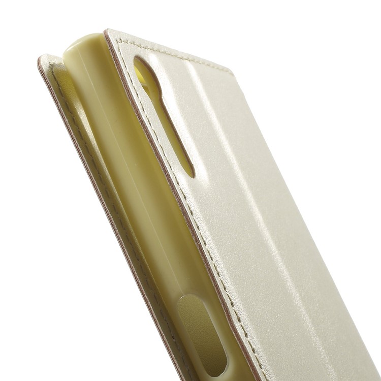 ROAR KOREA Noble View Leather Cover with Stand for Sony Xperia XZs / XZ - Champagne-8