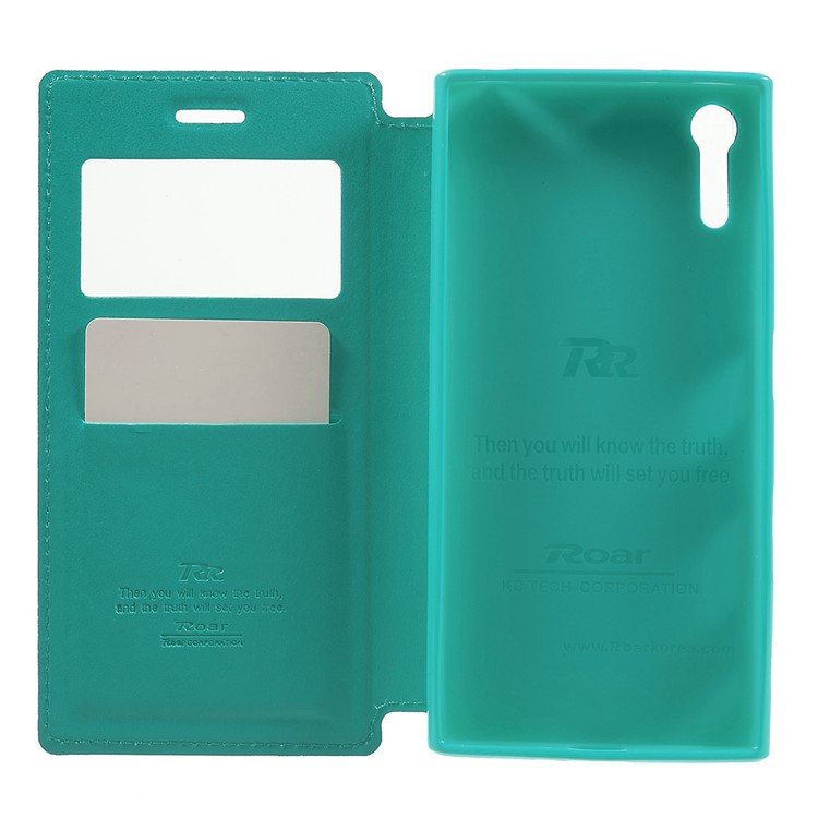 ROAR KOREA Noble View Window Leather Phone Case for Sony Xperia XZs / XZ - Baby Blue-4