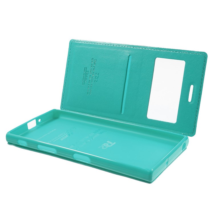 ROAR KOREA Noble View Window Leather Phone Case for Sony Xperia XZs / XZ - Baby Blue-5