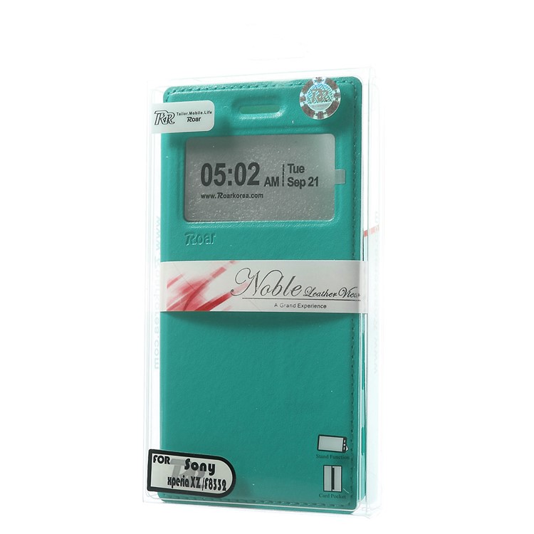ROAR KOREA Noble View Window Leather Phone Case for Sony Xperia XZs / XZ - Baby Blue-9