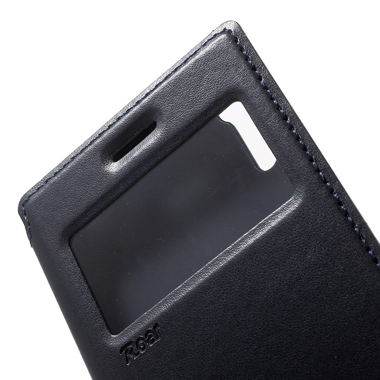 ROAR KOREA Noble View Leather Case Accessory for Sony Xperia XZs / XZ - Dark Blue-6
