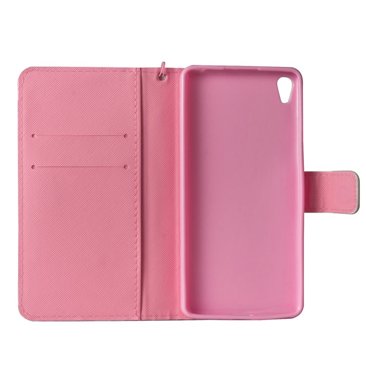 Illustration Folio Leather Wallet Stand Case for Sony Xperia E5 - Butterfly Fairy-7
