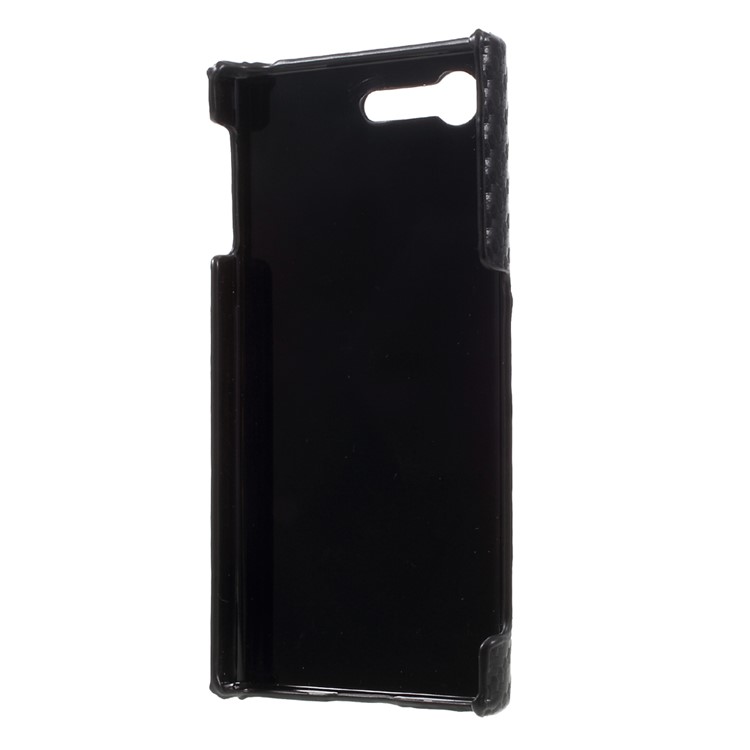 Carbon Fiber PU Leather Coated Hard Back Case for Sony Xperia X Compact - Black-2