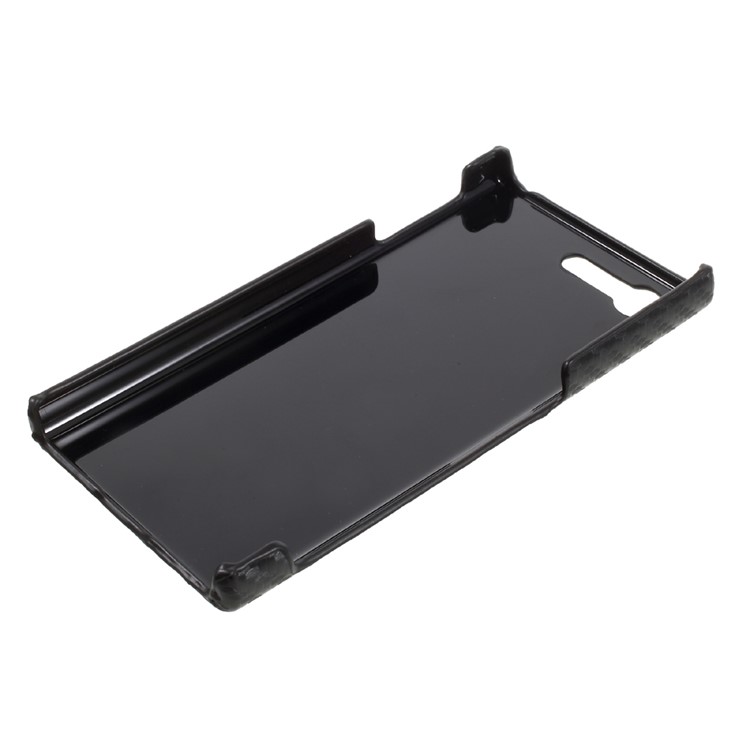 Carbon Fiber PU Leather Coated Hard Back Case for Sony Xperia X Compact - Black-5