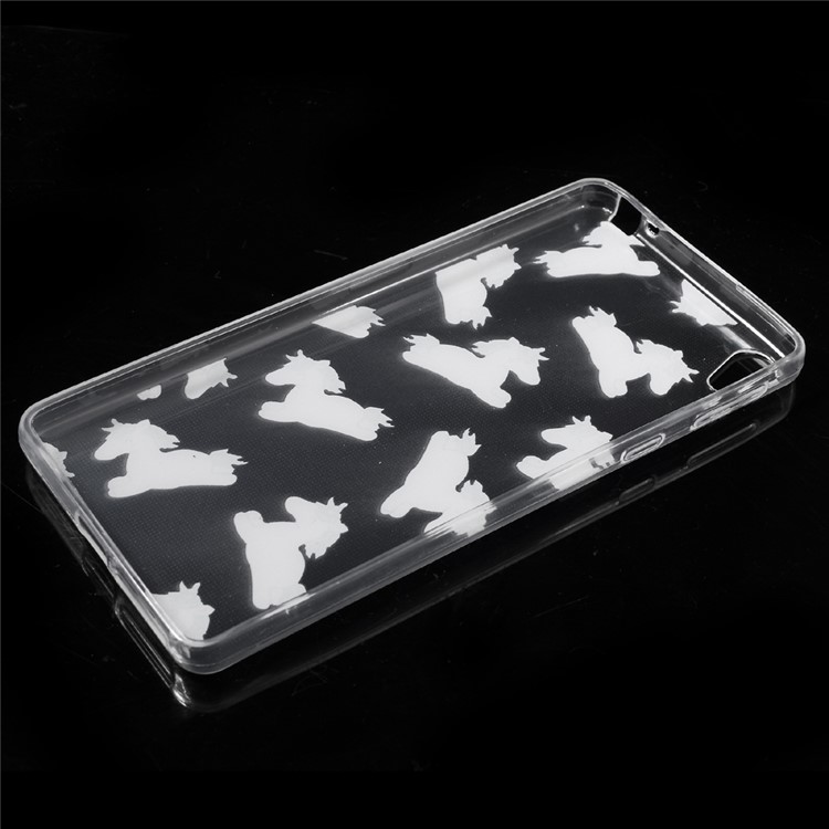 Pattern Printing Ultra-thin Clear TPU Cover for Sony Xperia E5 - Unicorns-2