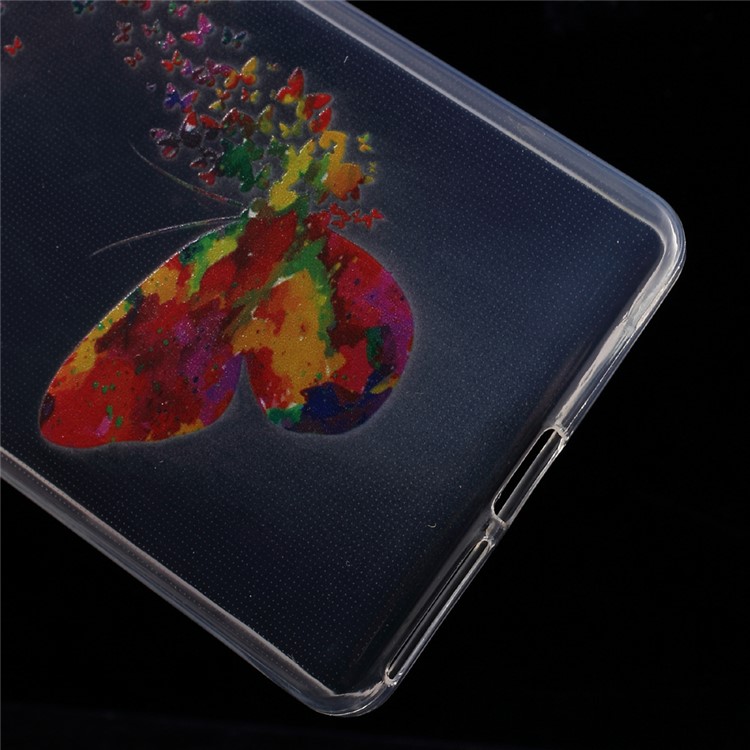 Ultra-thin Patterned Clear TPU Back Case for Sony Xperia E5 - Colorful Butterflies-4