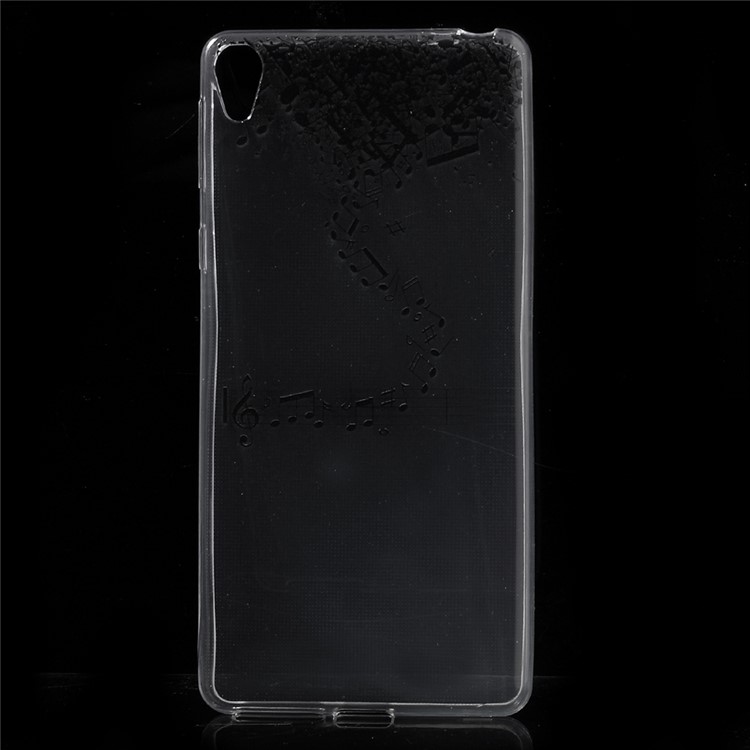 Patterned Ultra-thin Clear TPU Back Cover Protector for Sony Xperia E5 - Music Note-1