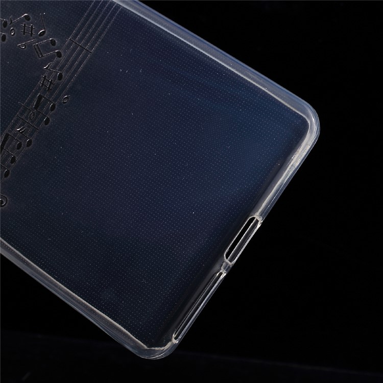 Patterned Ultra-thin Clear TPU Back Cover Protector for Sony Xperia E5 - Music Note-4
