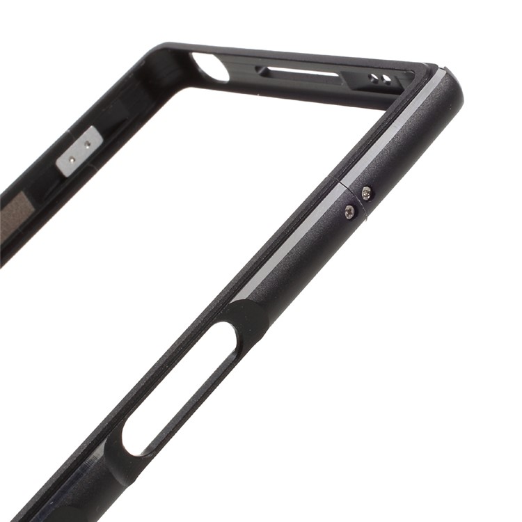 Screw Lock Aluminium Alloy Bumper for Sony Xperia XZ - Black-4