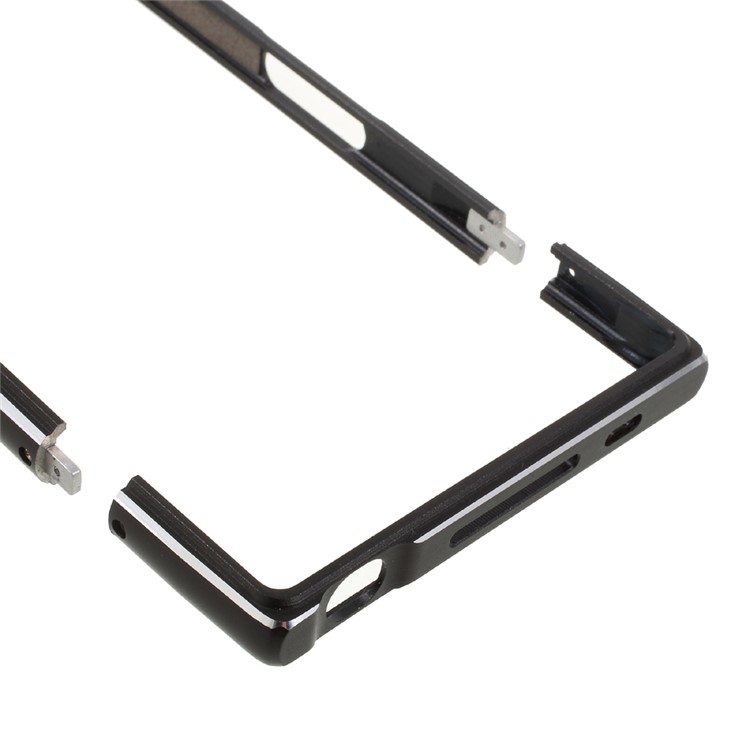 Screw Lock Aluminium Alloy Bumper for Sony Xperia XZ - Black-6