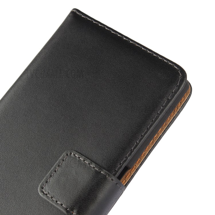 Echt geteilte Leder Geldbörse mit Standfuß für Sony Xperia X Compact - Schwarz-7