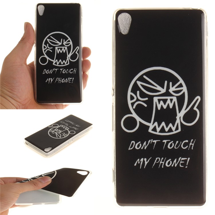 TPU Case IMD Soft Cover for Sony Xperia XA/XA Dual - Do Not Touch My Phone-1