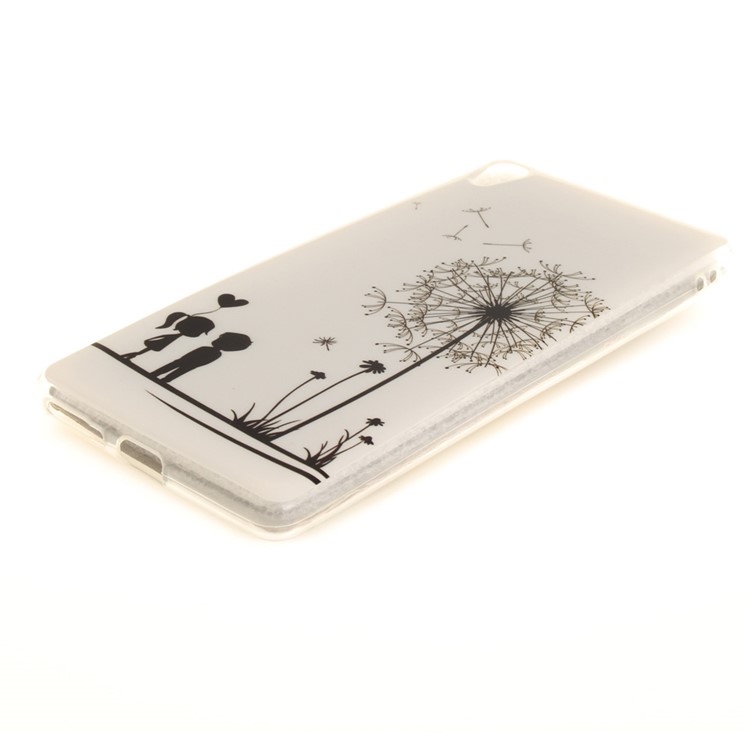Patterned Gel Cover IMD TPU Case for Sony Xperia XA/XA Dual - Lovers and Dandelion-4