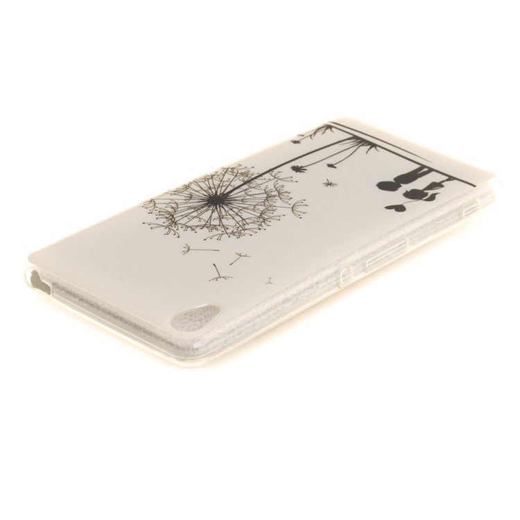 Patterned Gel Cover IMD TPU Case for Sony Xperia XA/XA Dual - Lovers and Dandelion-5