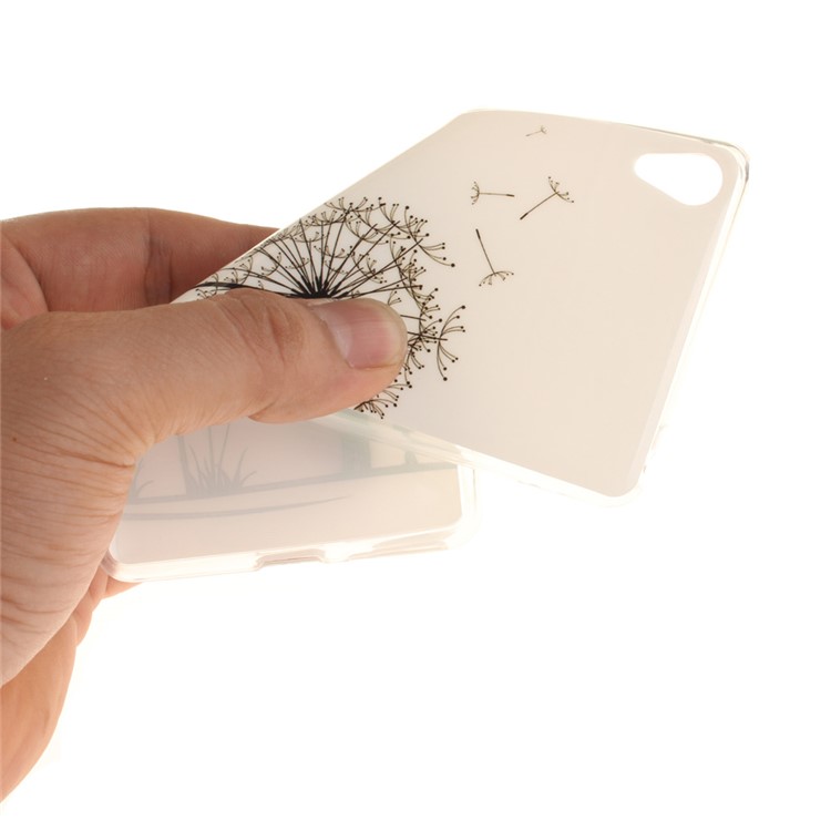 Patterned Gel Cover IMD TPU Case for Sony Xperia XA/XA Dual - Lovers and Dandelion-7