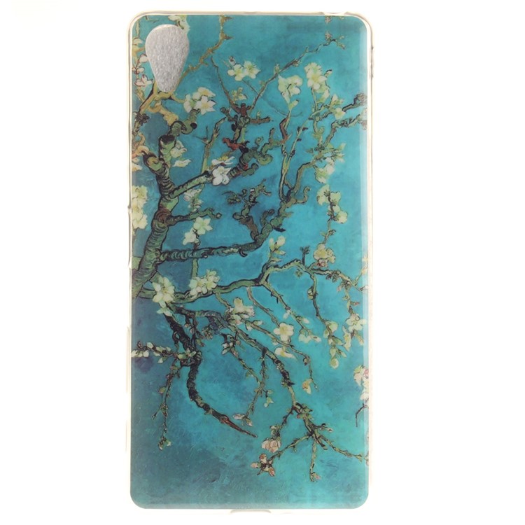 Soft IMD TPU Protective Case for Sony Xperia X Performance - Tree with Flowers-2