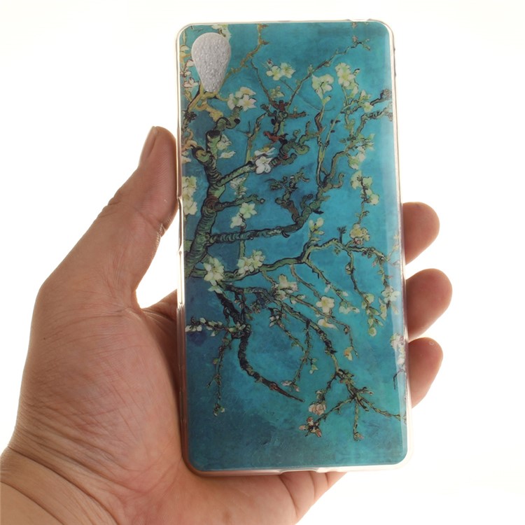 Soft IMD TPU Protective Case for Sony Xperia X Performance - Tree with Flowers-6