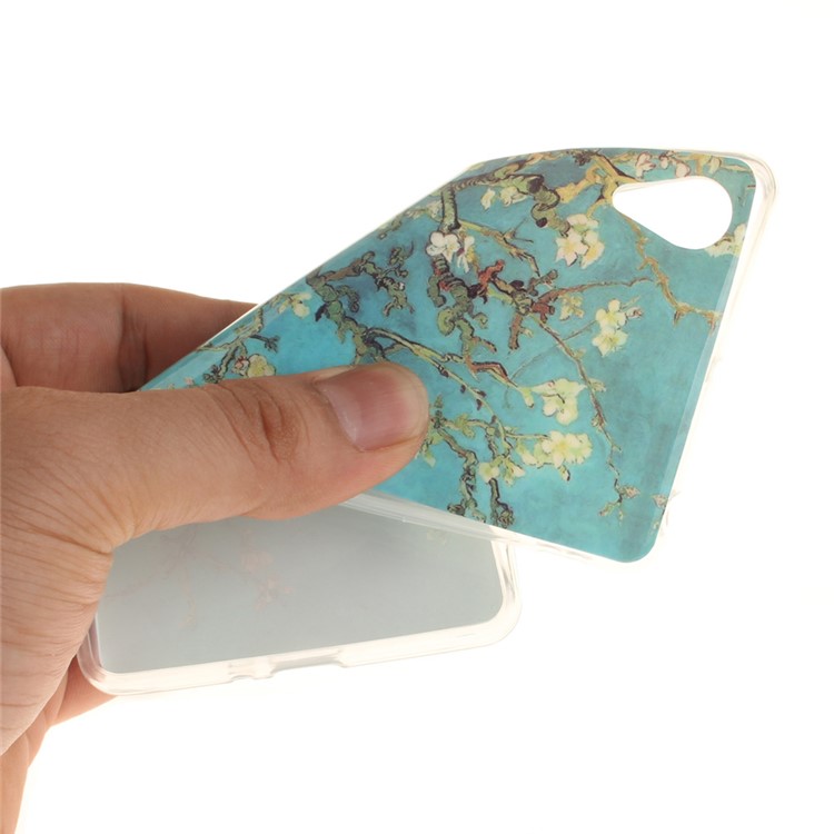 Soft IMD TPU Protective Case for Sony Xperia X Performance - Tree with Flowers-7