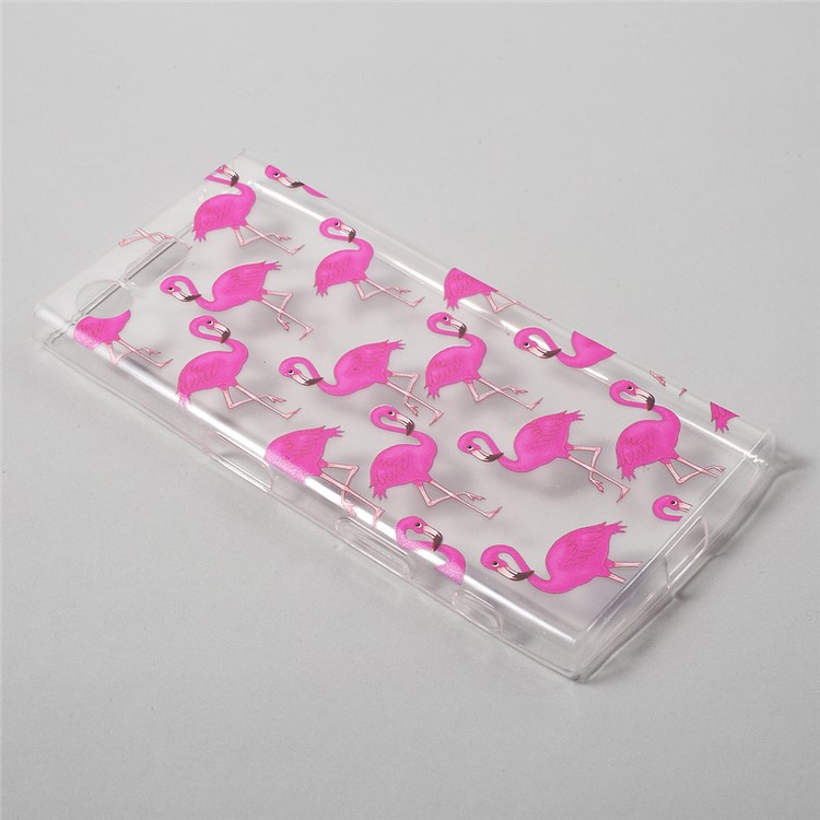 Patterned TPU Gel Cover for Sony Xperia X Compact - Flamingos-1