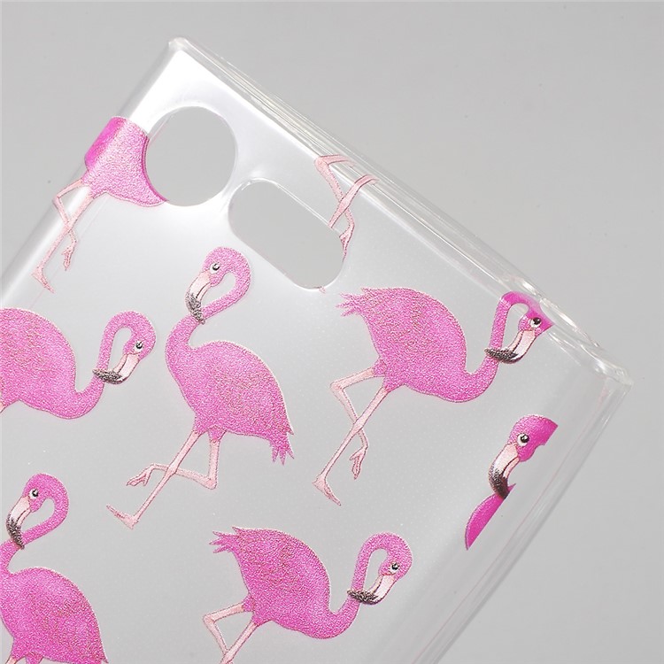 Patterned TPU Gel Cover for Sony Xperia X Compact - Flamingos-3