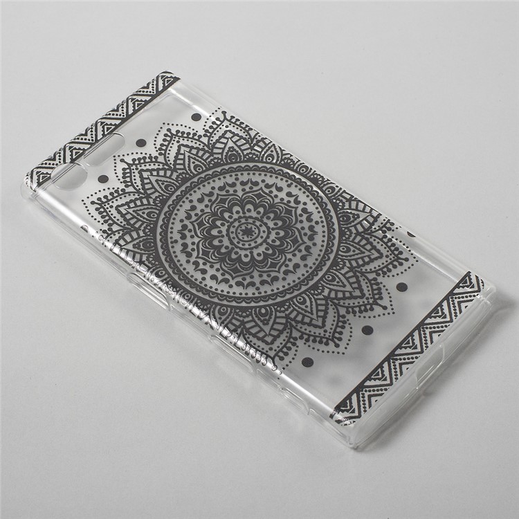 Patterned Thin Gel TPU Case for Sony Xperia X Compact - Mandala Flower-1