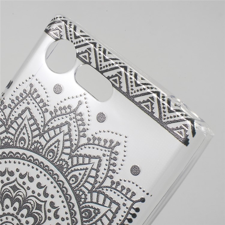 Patterned Thin Gel TPU Case for Sony Xperia X Compact - Mandala Flower-3