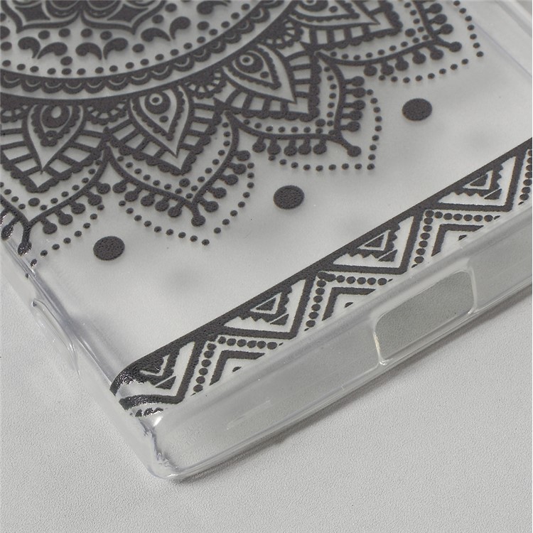 Patterned Thin Gel TPU Case for Sony Xperia X Compact - Mandala Flower-4