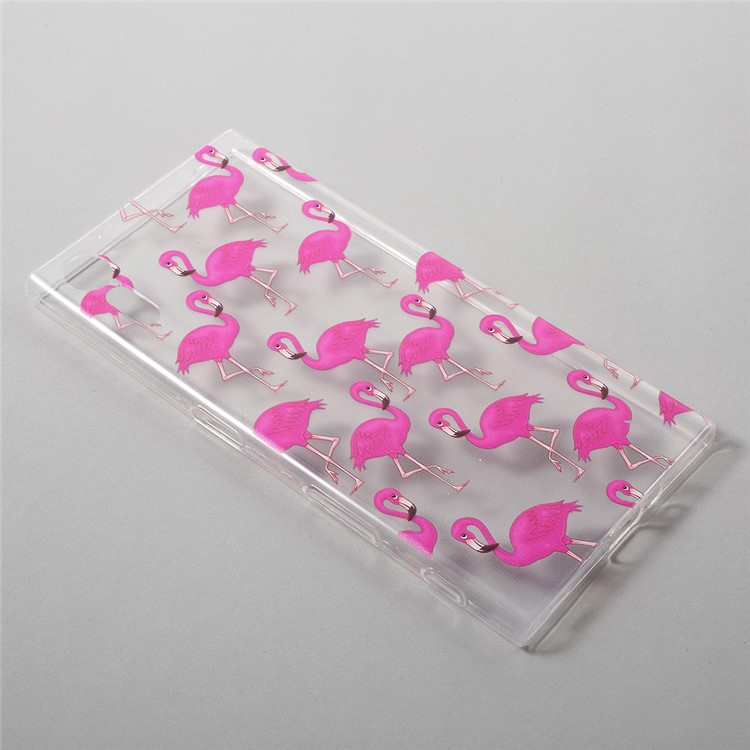 Pattern Printing Ultra-thin TPU Phone Case for Sony Xperia XZs / XZ - Flamingo-1