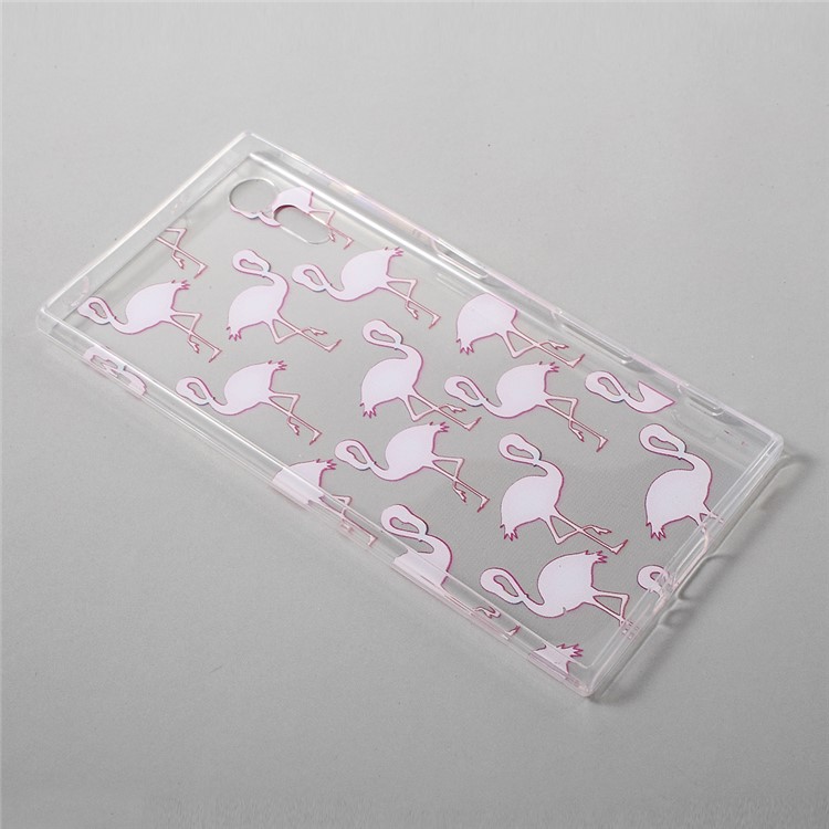 Pattern Printing Ultra-thin TPU Phone Case for Sony Xperia XZs / XZ - Flamingo-2