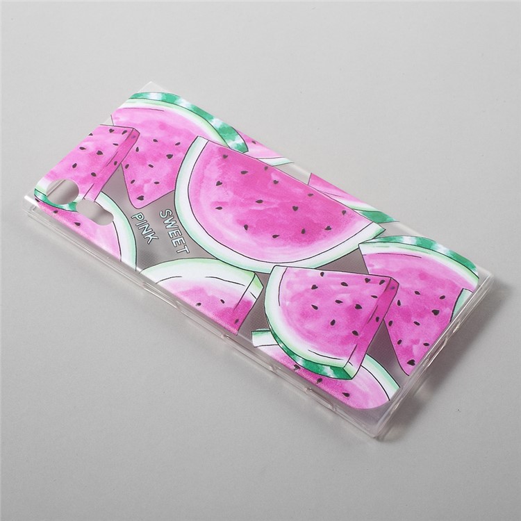 Ultra-thin Patterned TPU Mobile Case for Sony Xperia XZs / XZ - Watermelon-1