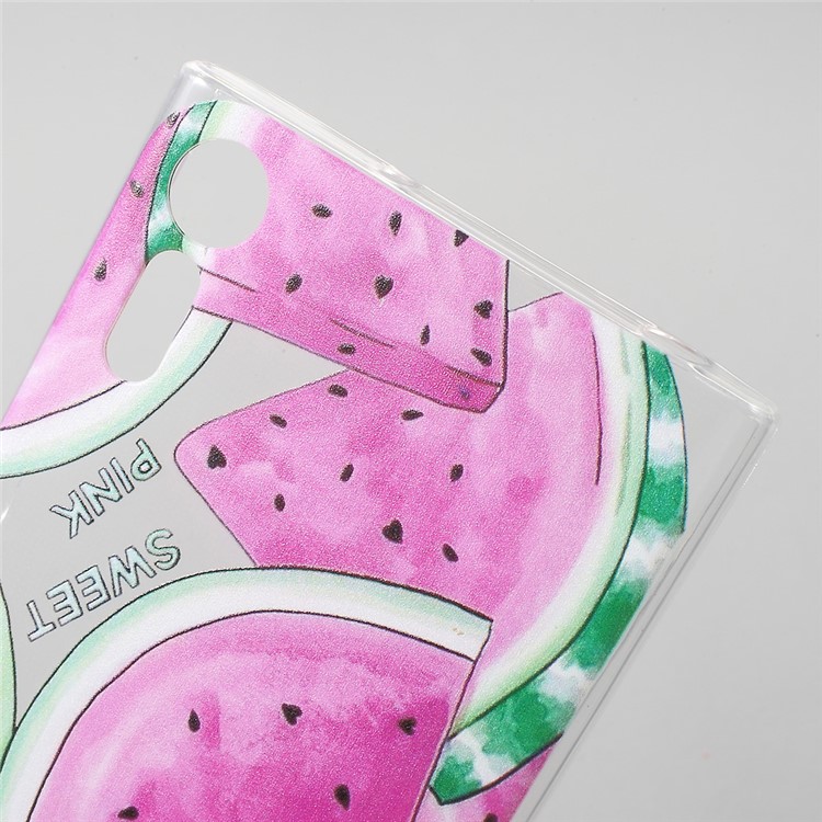 Ultra-thin Patterned TPU Mobile Case for Sony Xperia XZs / XZ - Watermelon-3