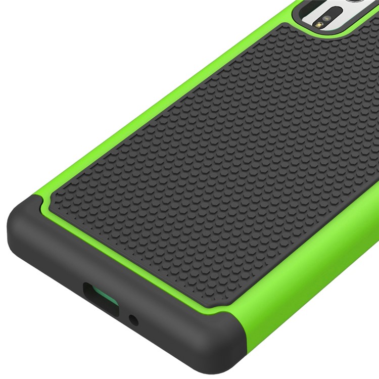 Football Grain PC + Silicone Protective Case Shell for Sony Xperia XZs / XZ - Green-4