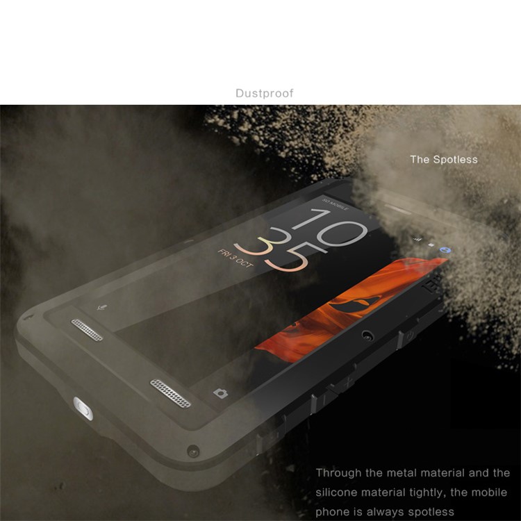 LOVE MEI for Sony Xperia XZ Powerful Shockproof Dropproof Dustproof Phone Case - Black-14