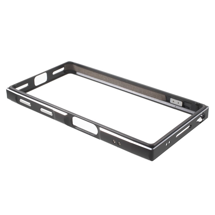 Screw Lock Aluminium Alloy Bumper for Sony Xperia X Compact - Black-2